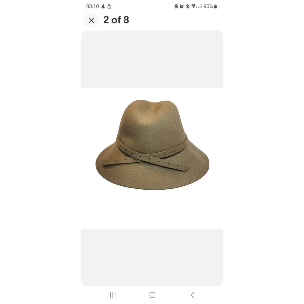 Women’s Beige Brown Bucket Hat 100% Pressed Wool Felt Warm Flapper Style Vintage